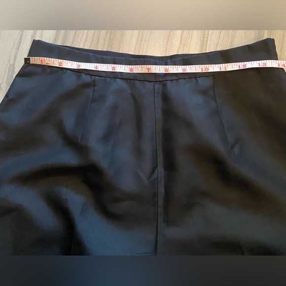 Robbie Bee Black 100% Silk Pants Side Zip w/ ankle slit Size 8 - Picture 4 of 10